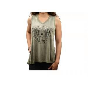 NEW LIBERTY WEAR born to ride tank top in olive